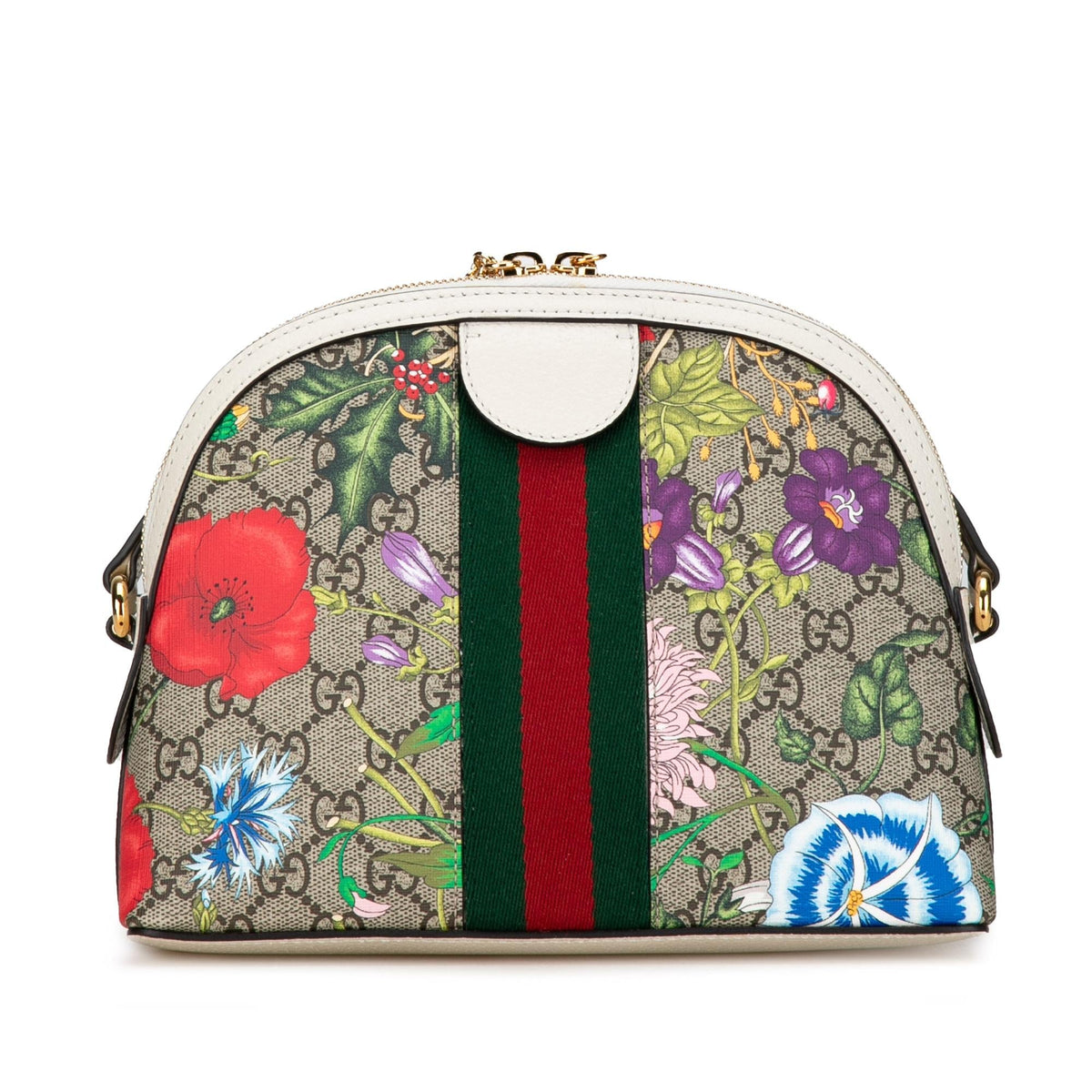 Gucci Small GG Supreme Flora Ophidia Dome (SHG-Sk0zuO)