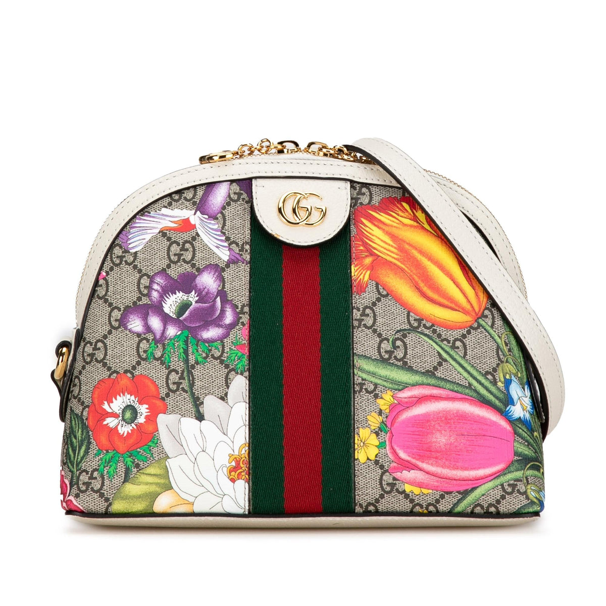 Gucci Small GG Supreme Flora Ophidia Dome (SHG-Sk0zuO)