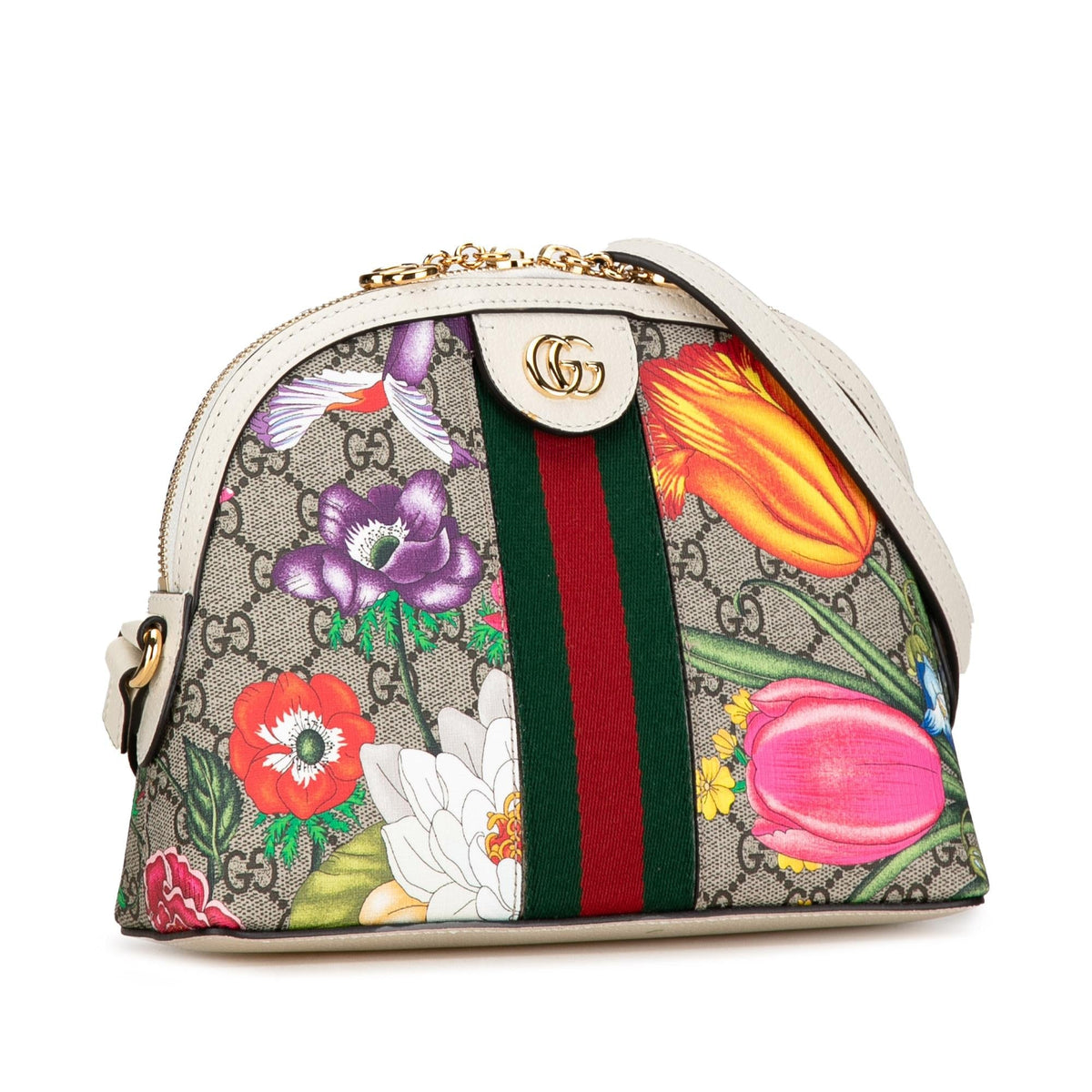 Gucci Small GG Supreme Flora Ophidia Dome (SHG-Sk0zuO)