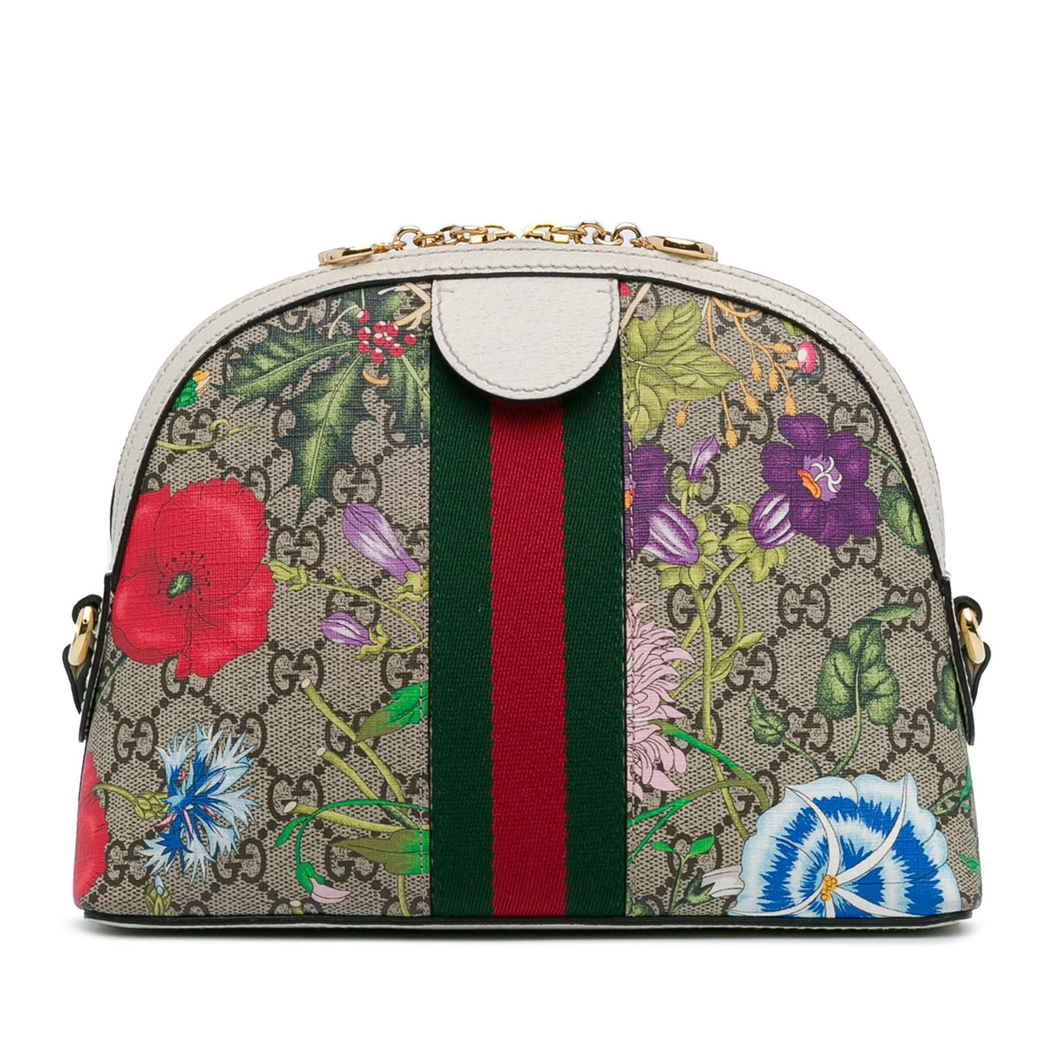 Gucci Small GG Supreme Flora Ophidia Dome (SHG-HswPWQ)