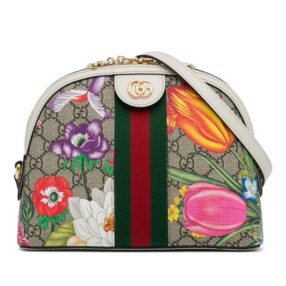 Gucci Small GG Supreme Flora Ophidia Dome (SHG-HswPWQ)