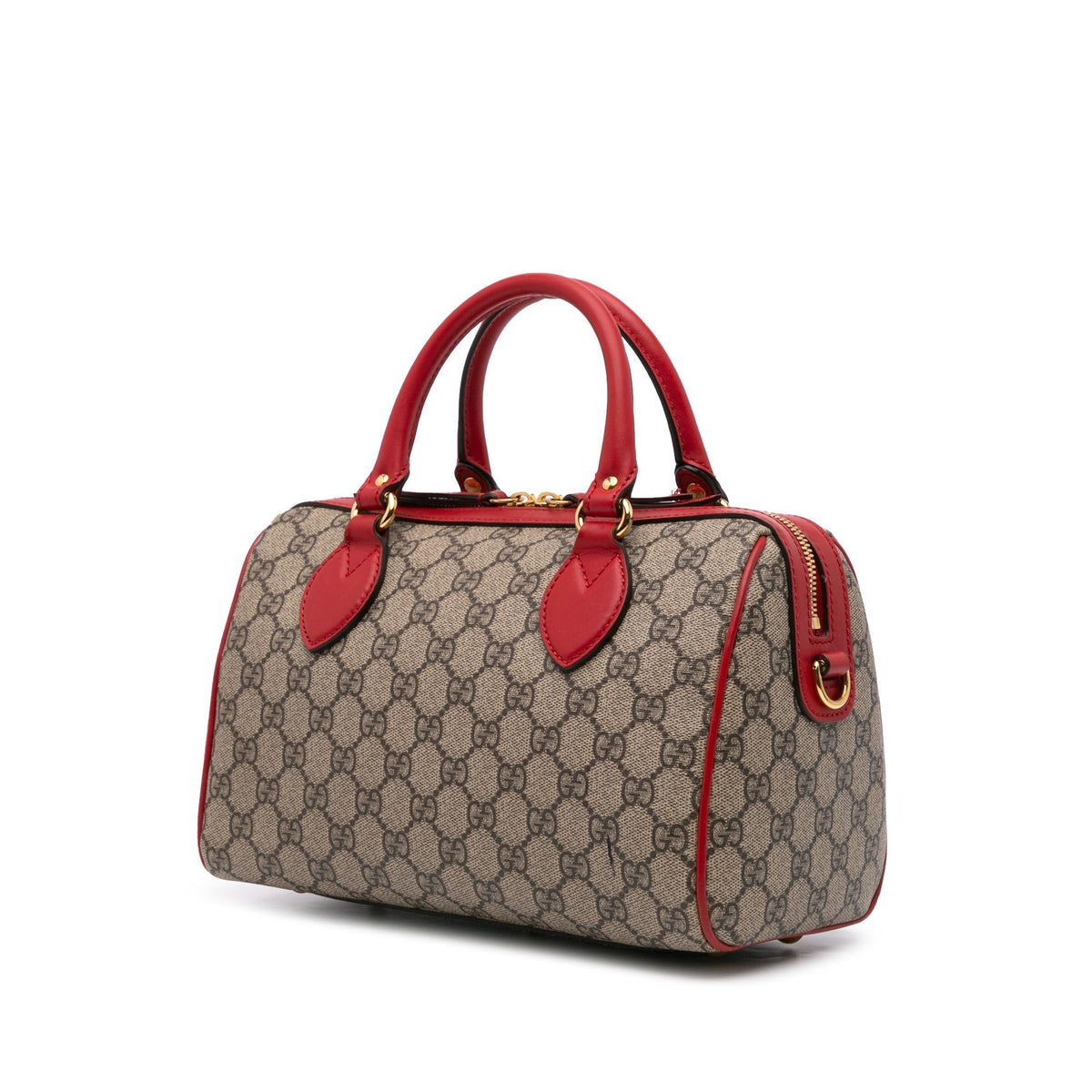 Gucci Small GG Supreme Kingsnake Heart Embroidered Satchel