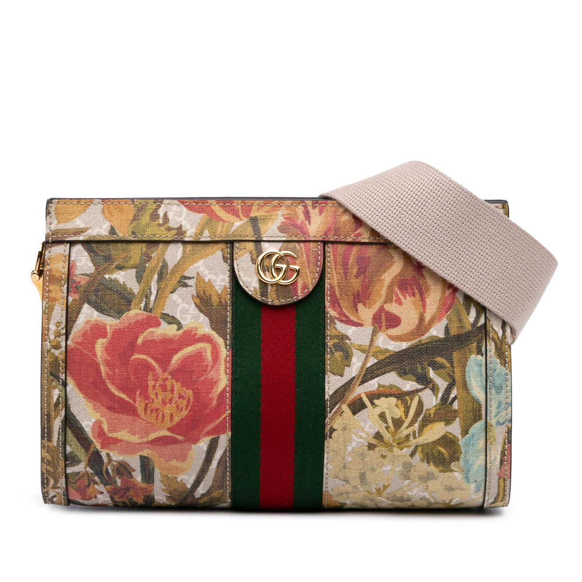 Gucci Small GG Supreme Water Flora Ophidia Chain Bag