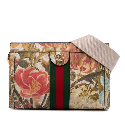 Gucci Small GG Supreme Water Flora Ophidia Chain Bag