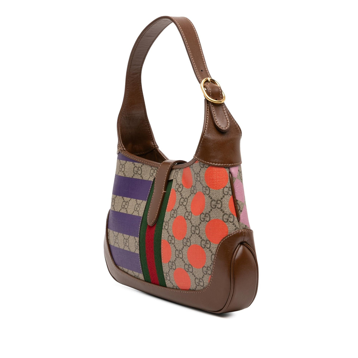 Gucci Small GG Supreme Web Geometric Jackie 1961 Crossbody