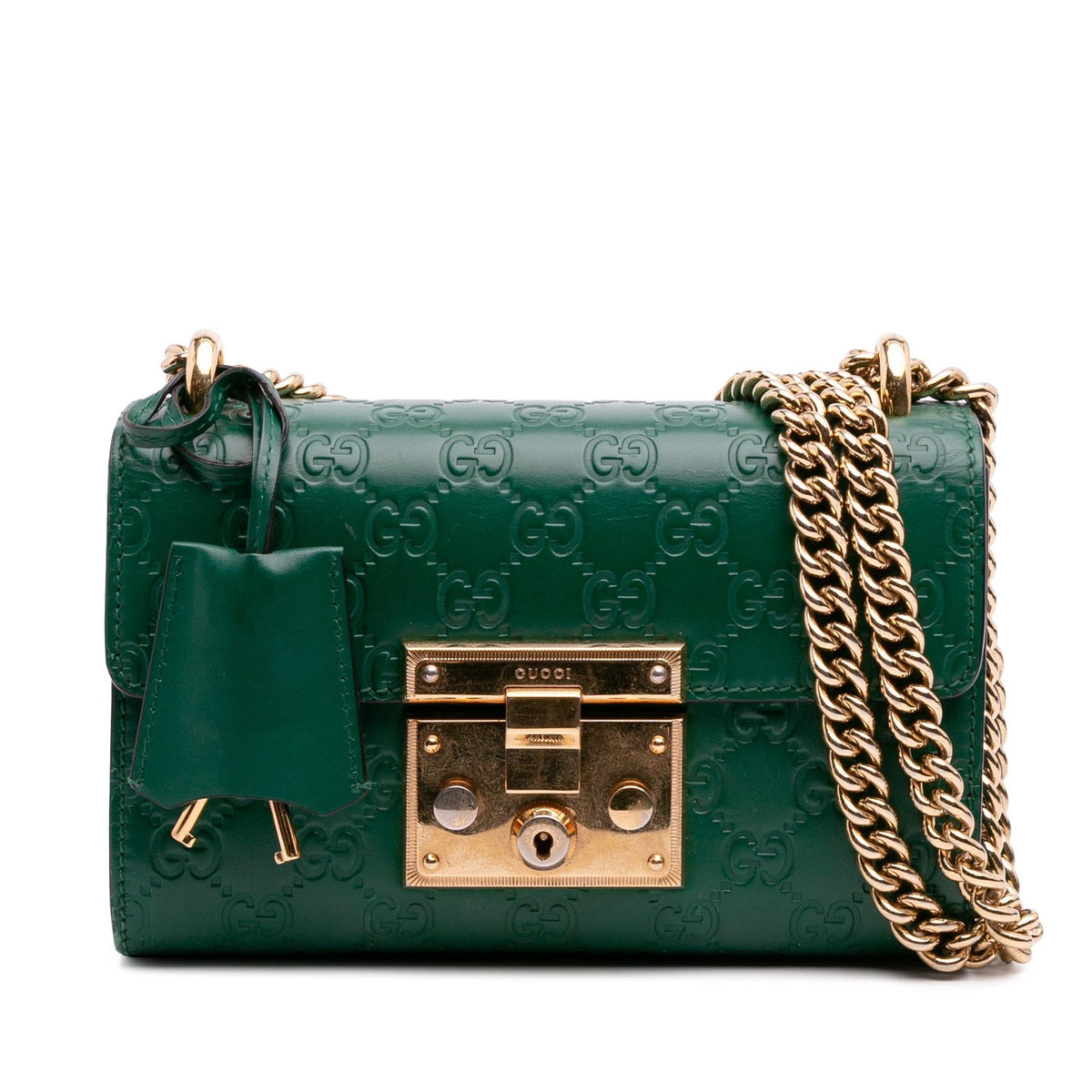 Gucci Small Guccissima Padlock Crossbody