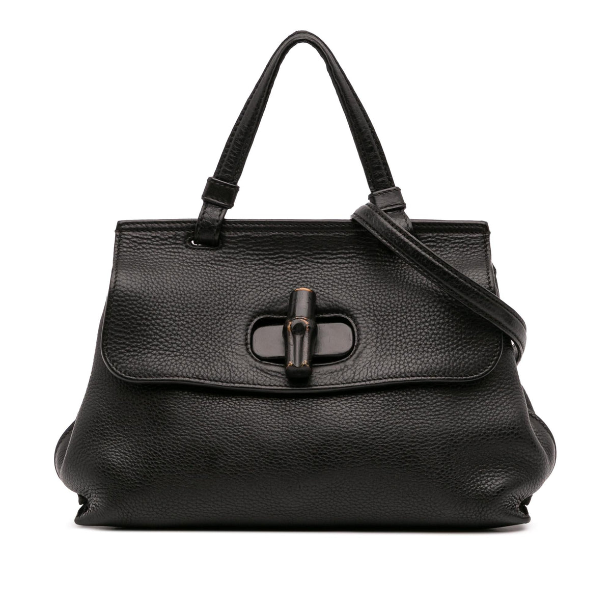 Gucci Small Leather Bamboo Daily Satchel
