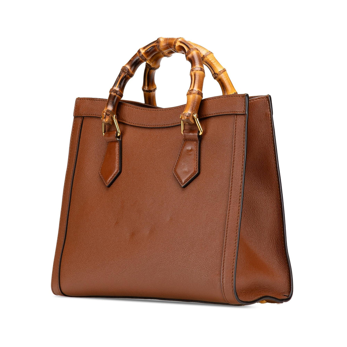 Gucci Small Leather Bamboo Diana Satchel