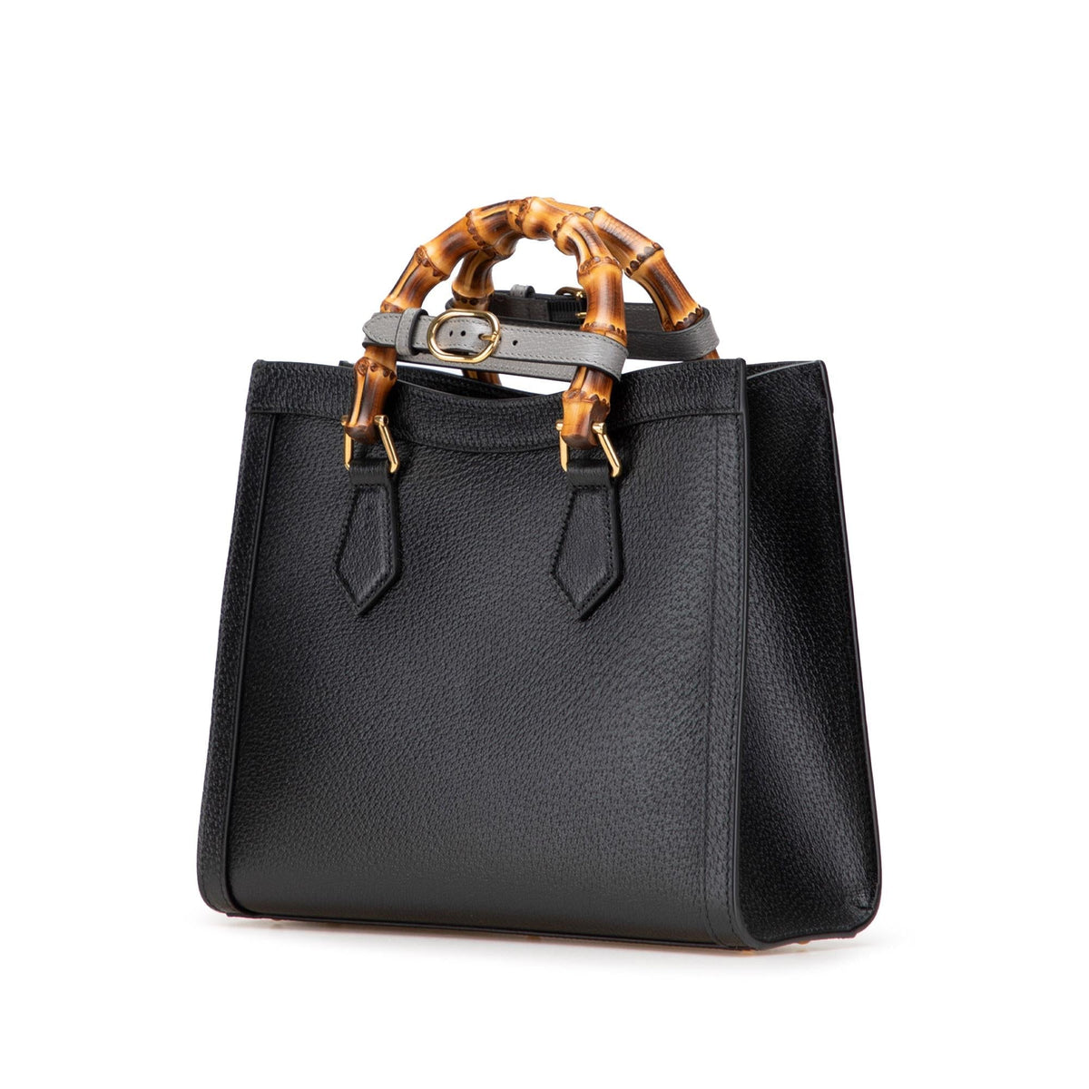 Gucci Small Leather Bamboo Diana Satchel
