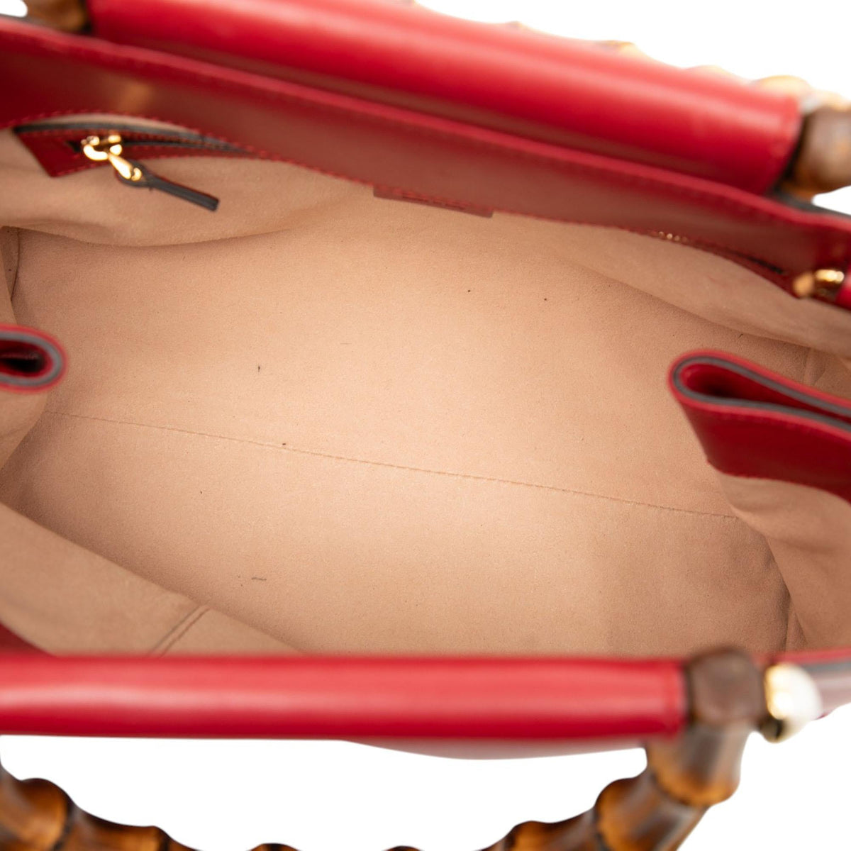 Gucci Small Leather Bamboo Nymphaea Satchel