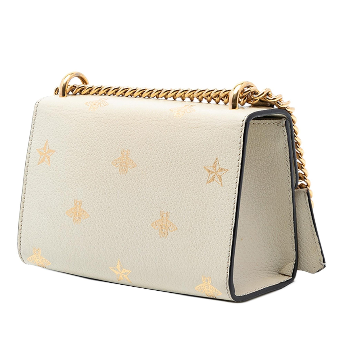 Gucci Small Leather Bee Star Padlock Crossbody