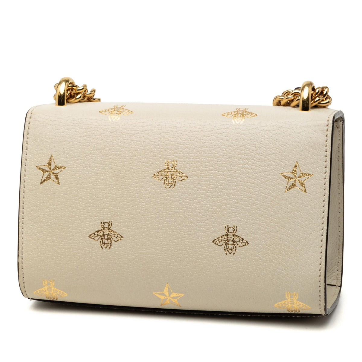 Gucci Small Leather Bee Star Padlock Crossbody