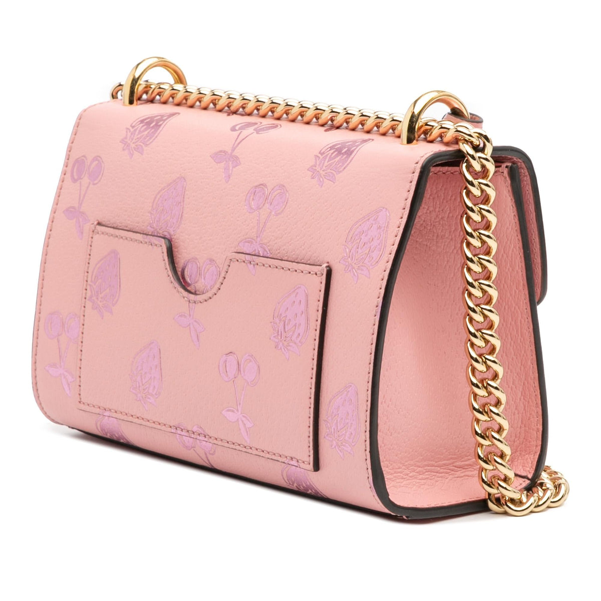 Gucci Small Leather Berry Print Padlock Crossbody