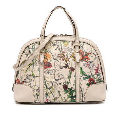Gucci Small Leather Flora Nice Dome Satchel