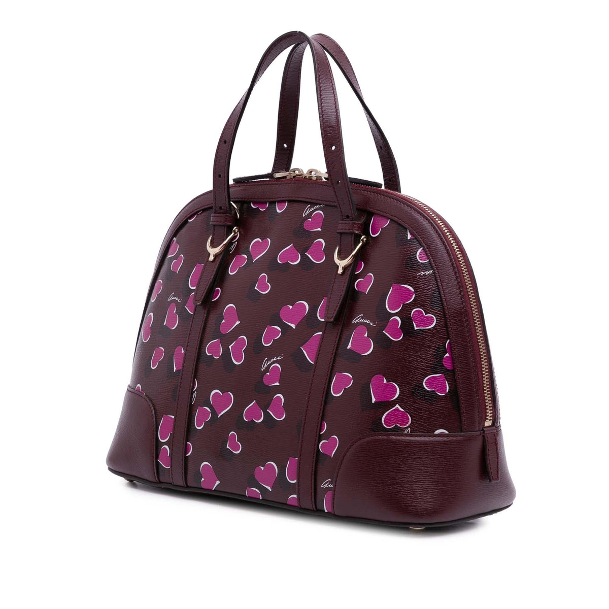Gucci Small Leather Heartbeat Nice Dome Satchel