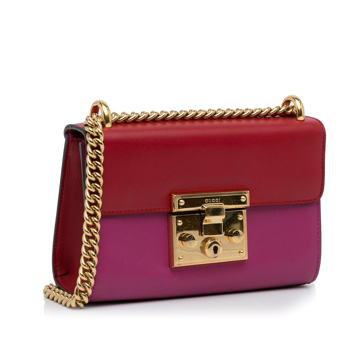 Gucci Small Leather Padlock Crossbody Bag (SHG-IOXwm8)