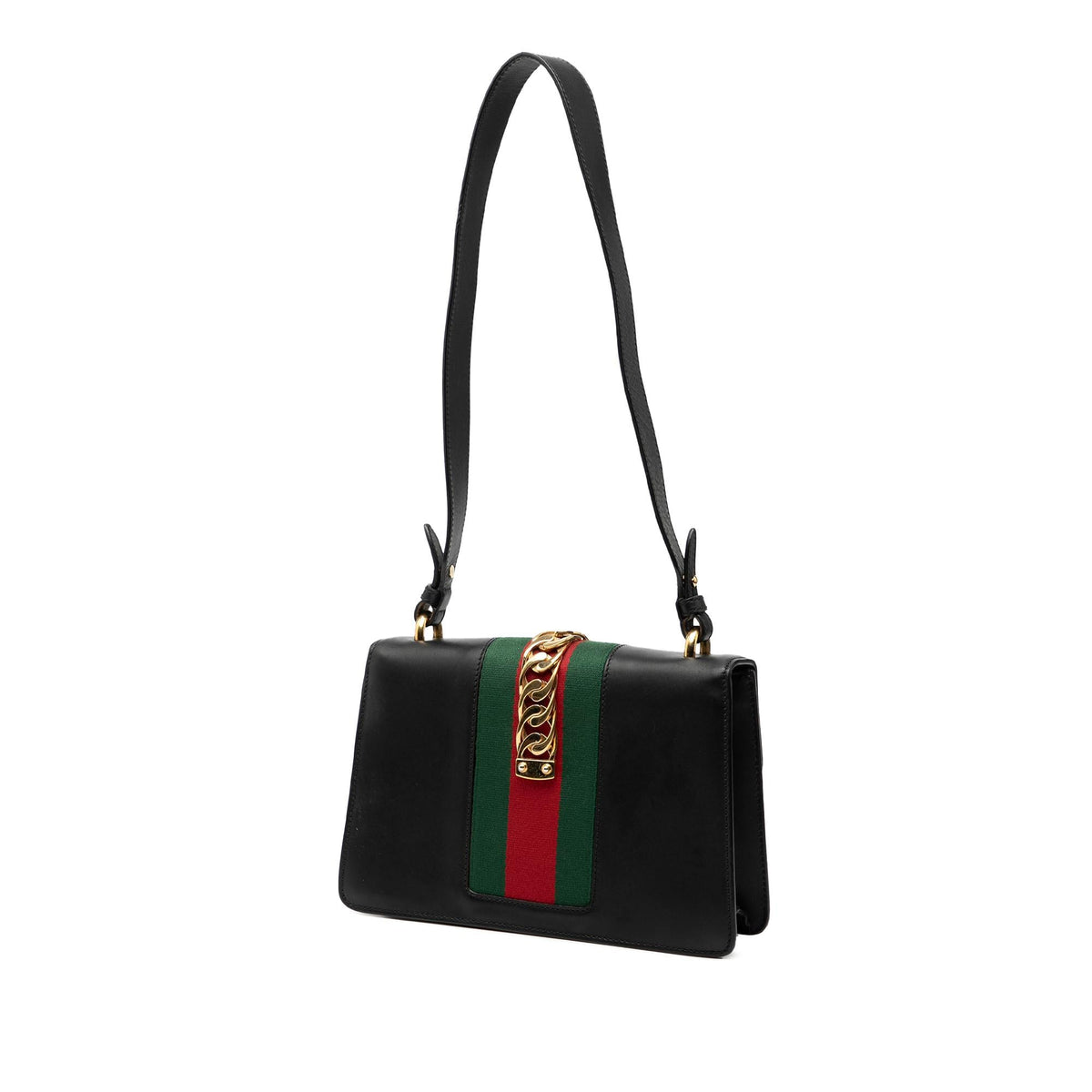Gucci Small Leather Sylvie Web Satchel