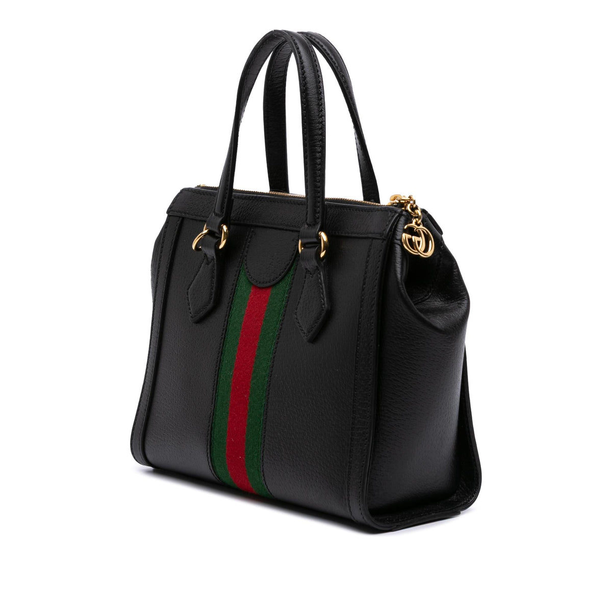 Gucci Small Leather Web Ophidia Satchel