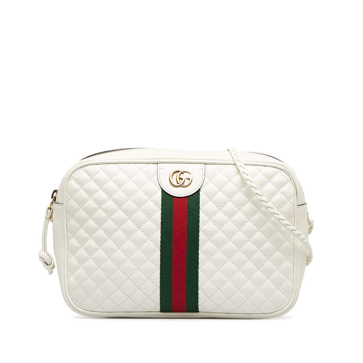 Gucci Small Leather Web Trapuntata Crossbody (SHG-2gYJQ8)