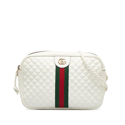 Gucci Small Leather Web Trapuntata Crossbody (SHG-2gYJQ8)