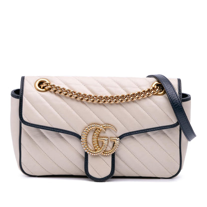 Gucci Small Matelasse Leather Torchon GG Marmont Flap