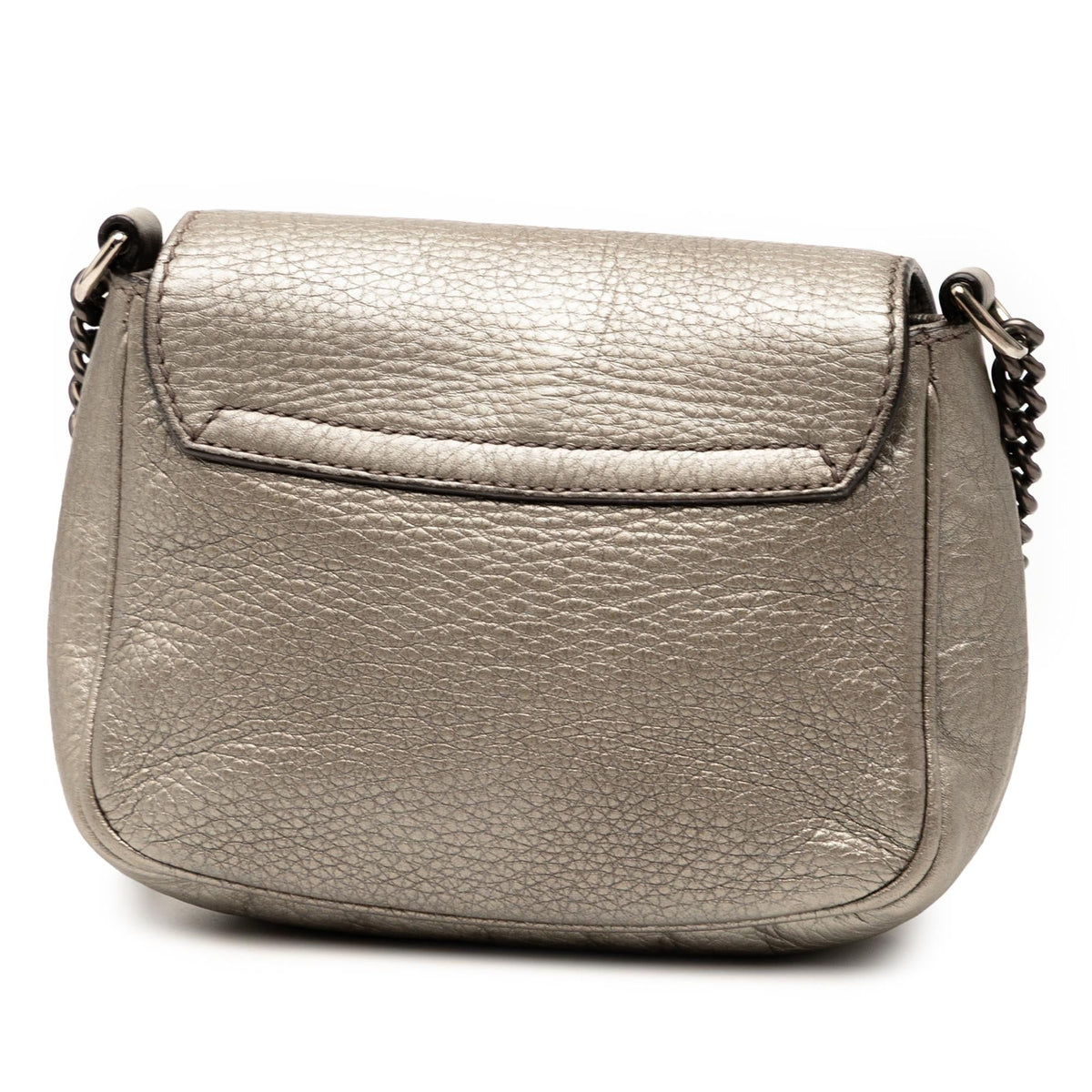 Gucci Small Metallic Leather Soho Chain Flap Crossbody