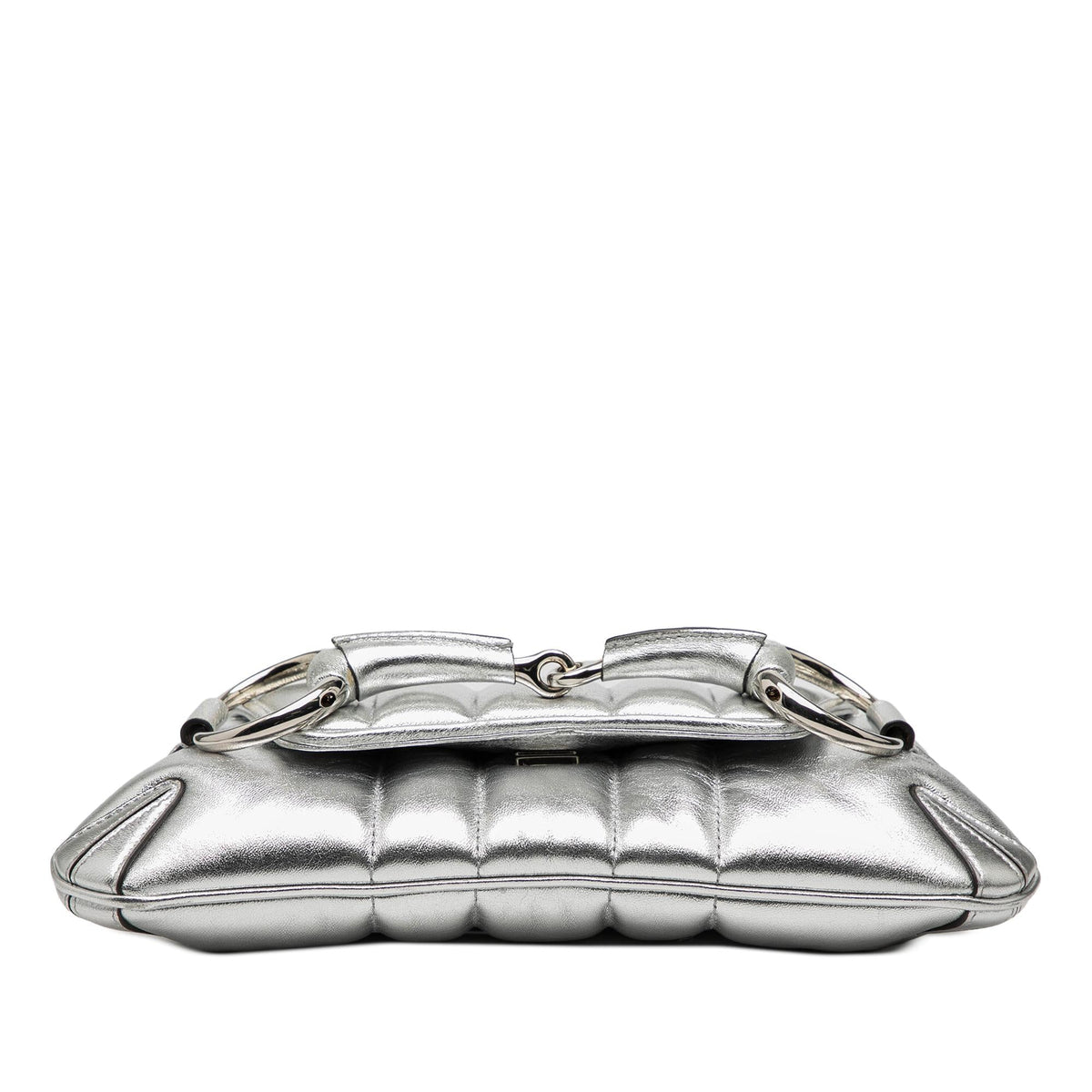 Gucci Small Metallic Quilted Leather Horsebit Chain Satchel