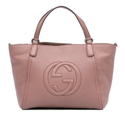 Gucci Small Pebbled Leather Soho Cellarius Satchel