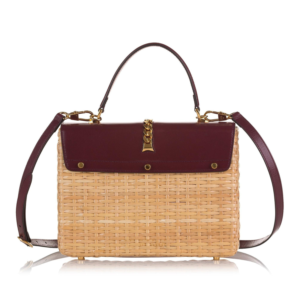 Gucci Small Sylvie Wicker Satchel (SHG-v3LAgD)