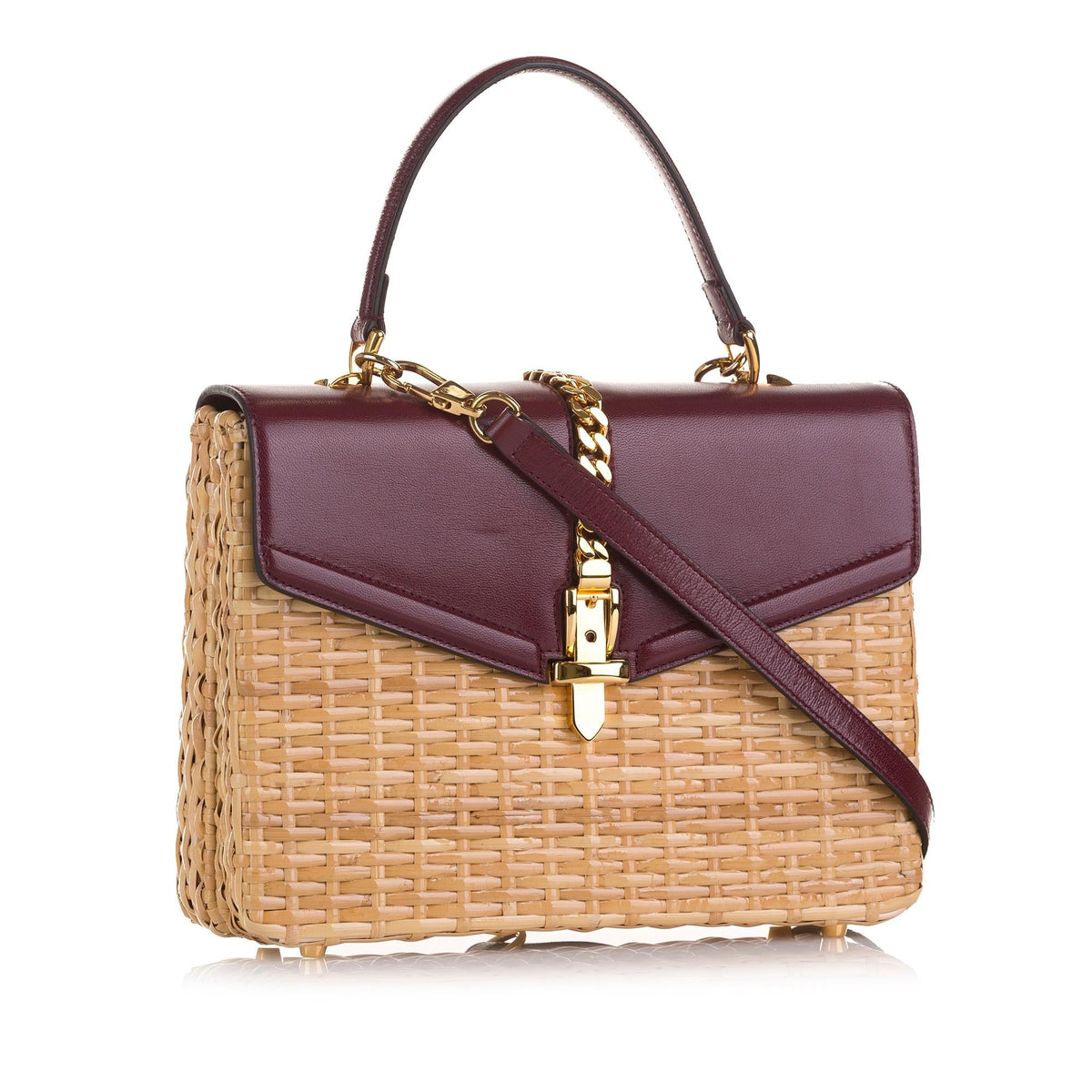 Gucci Small Sylvie Wicker Satchel (SHG-v3LAgD)