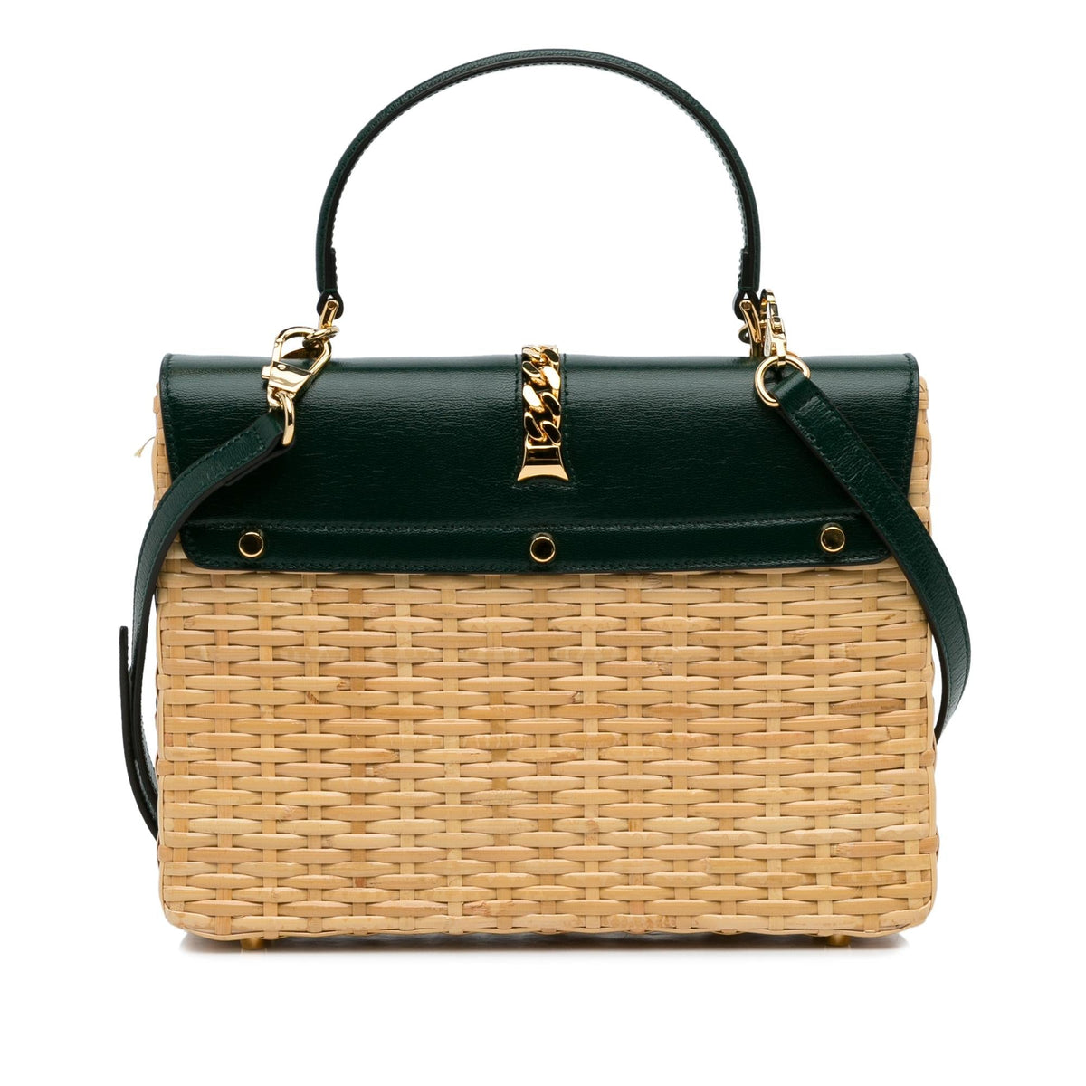 Gucci Small Sylvie Wicker Satchel (SHG-Wpjdzr)