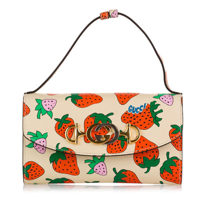Gucci Small Zumi Strawberry Satchel (SHG-36794)