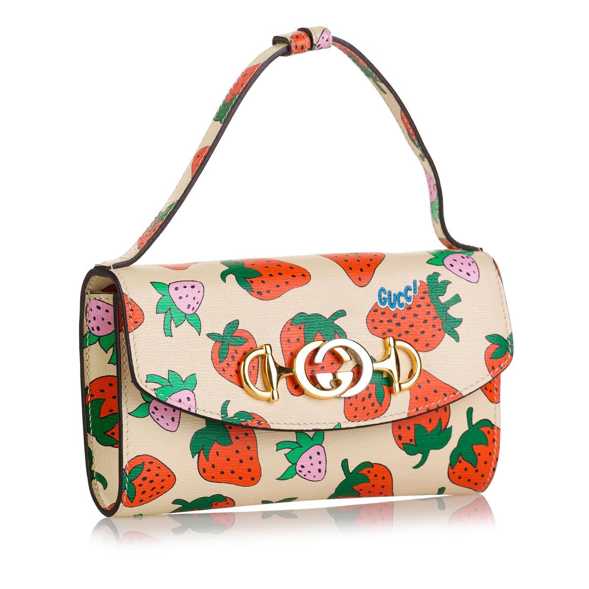 Gucci Small Zumi Strawberry Satchel (SHG-36794)