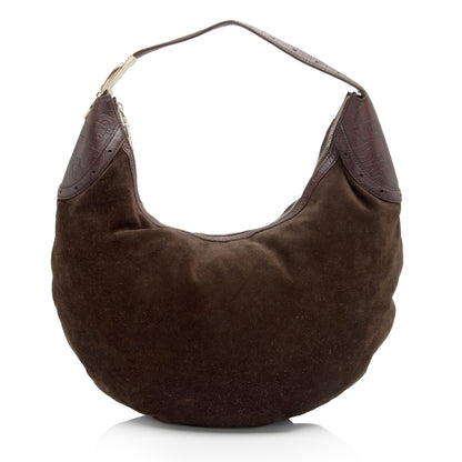 Gucci Suede Horsebit Glam Hobo (SHF-xMj6DL)