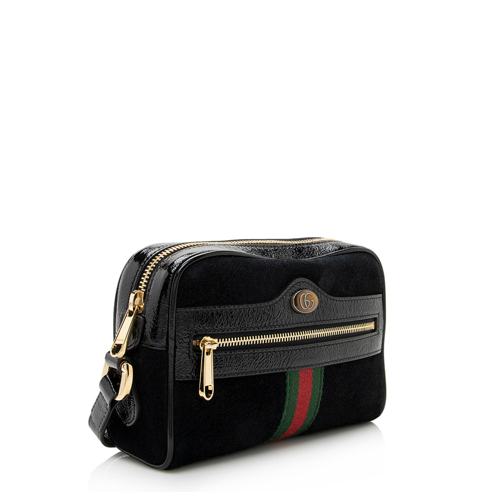 Gucci Suede Ophidia Mini Crossbody Bag (SHF-21574)