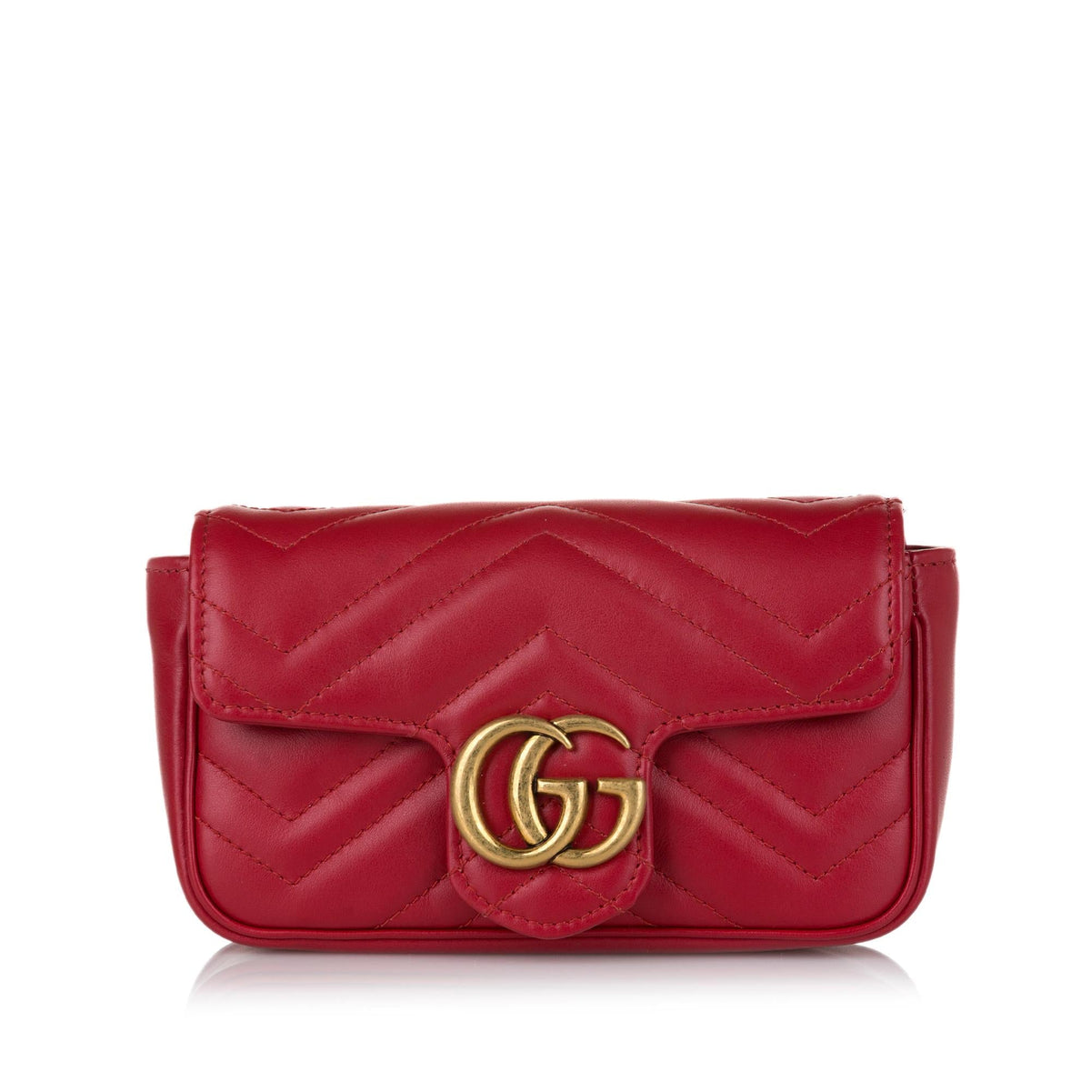Gucci Super Mini GG Marmont Leather Crossbody Bag (SHG-34950)