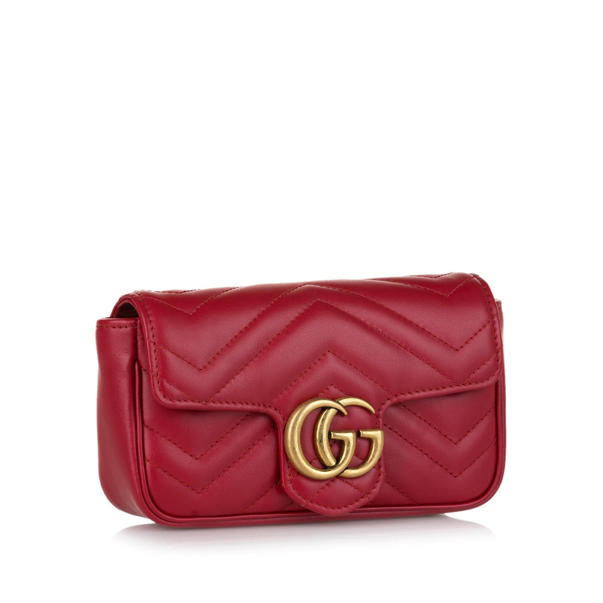 Gucci Super Mini GG Marmont Leather Crossbody Bag (SHG-34950)