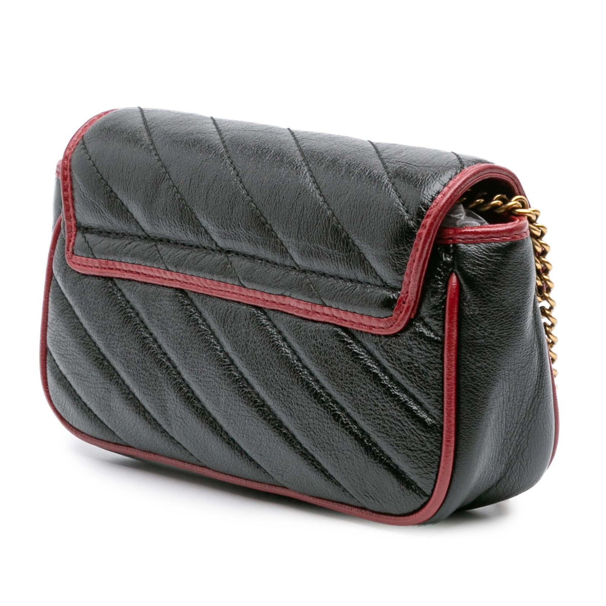 Gucci Super Mini GG Marmont Matelasse Leather Torchon Flap Crossbody