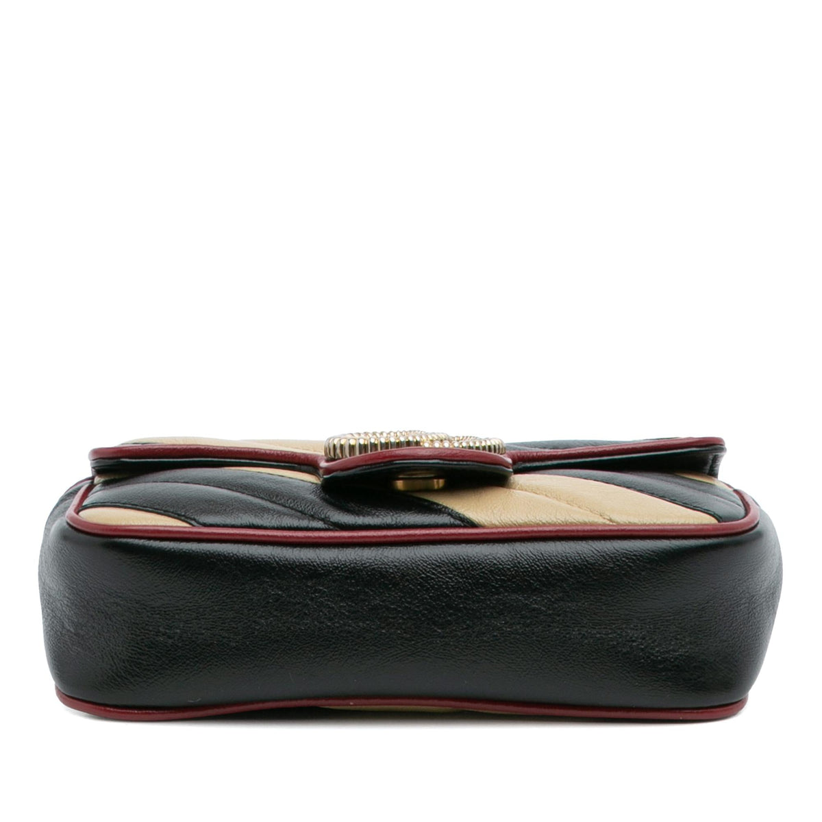Gucci Super Mini GG Marmont Matelasse Leather Torchon Flap Crossbody