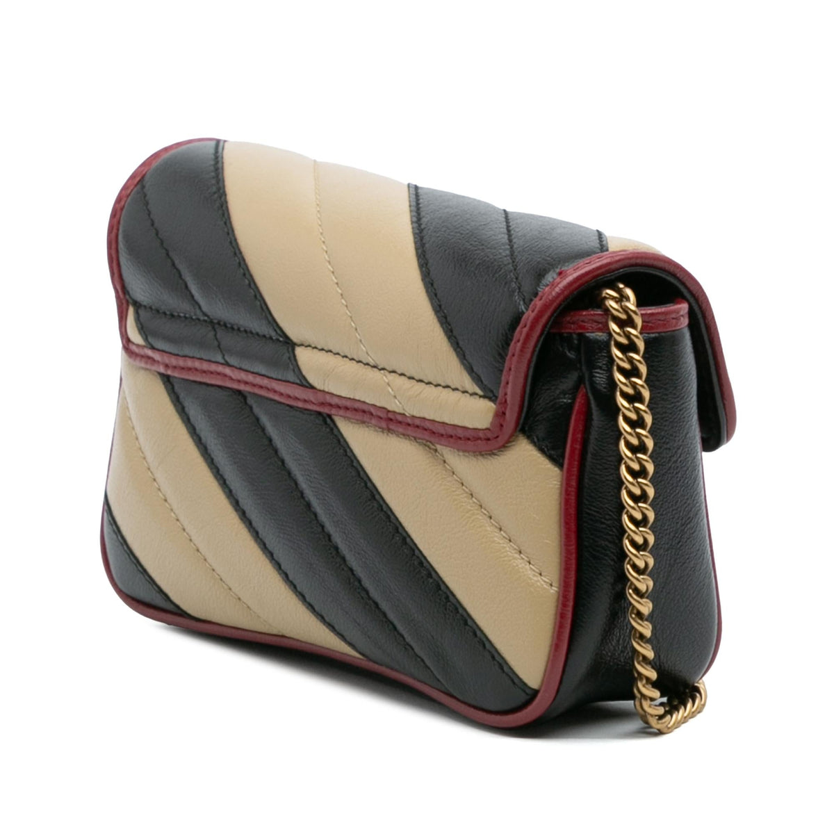 Gucci Super Mini GG Marmont Matelasse Leather Torchon Flap Crossbody