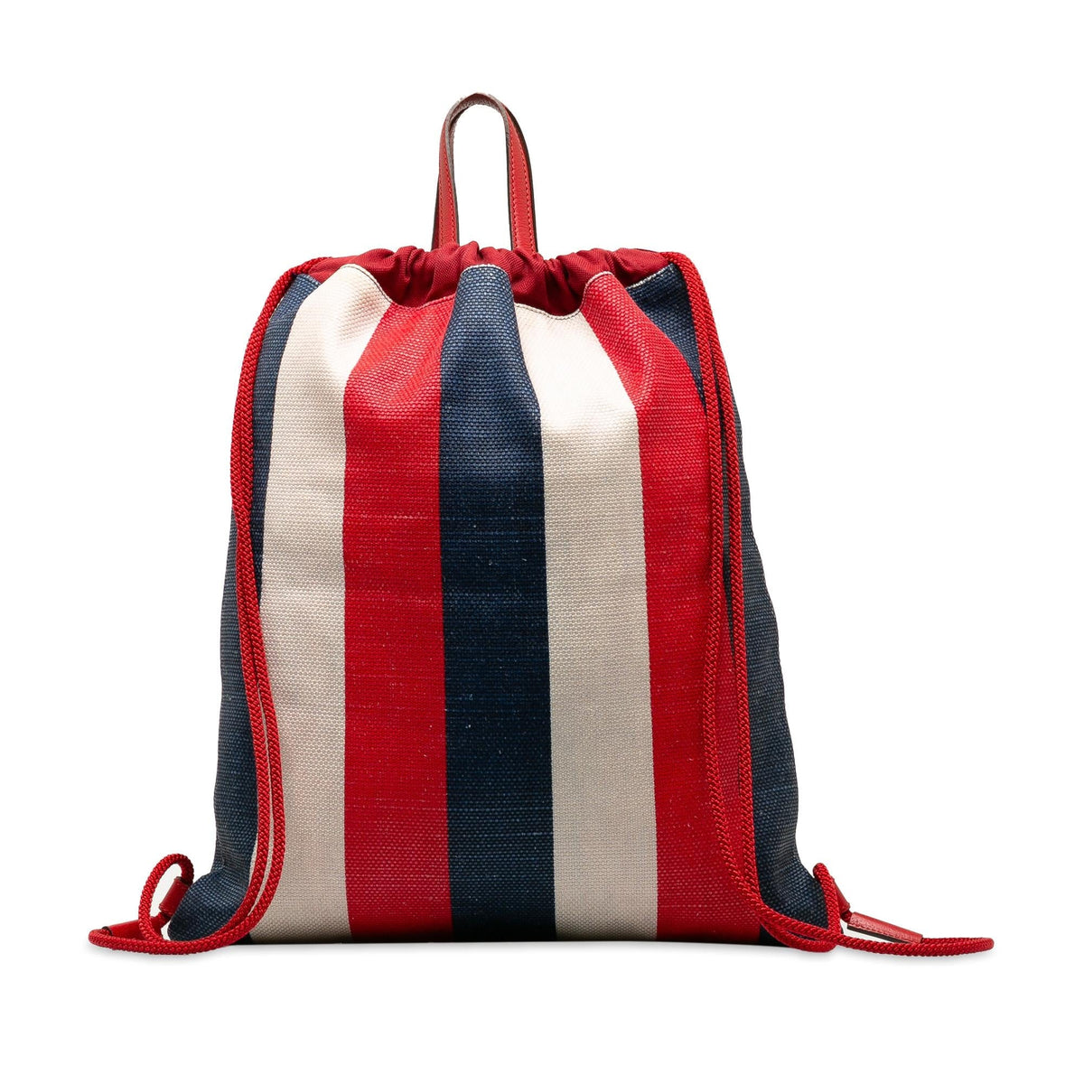 Gucci Sylvie Stripe Logo Drawstring Backpack