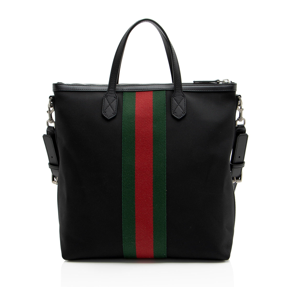 Gucci Techno Canvas Web Vertical Messenger (SHF-QCAJfR)