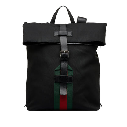 Gucci Techno Web Fold Over Backpack (SHG-MLgr7B)