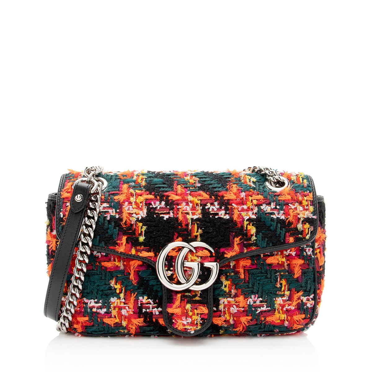 Gucci Tweed GG Marmont Medium Flap Bag