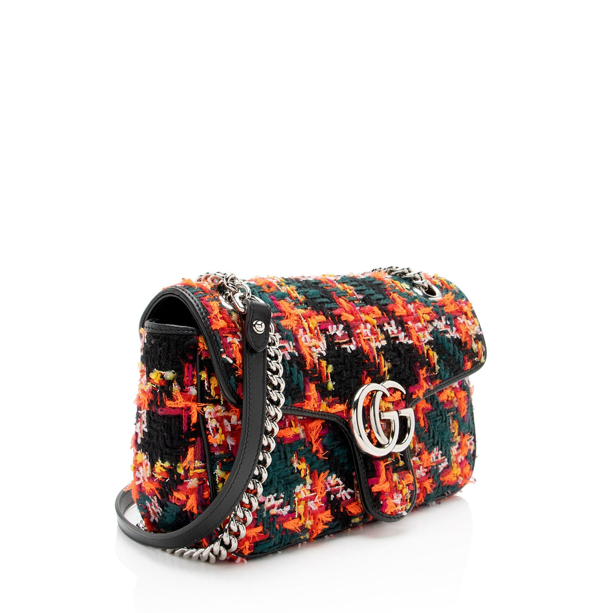 Gucci Tweed GG Marmont Medium Flap Bag