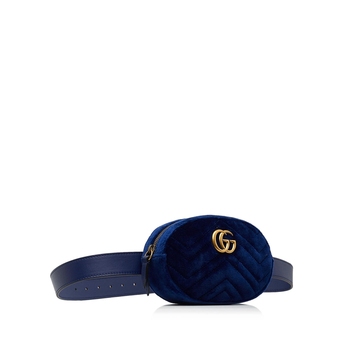 Gucci Velvet GG Marmont Matelasse Belt Bag (SHG-0eluPi)