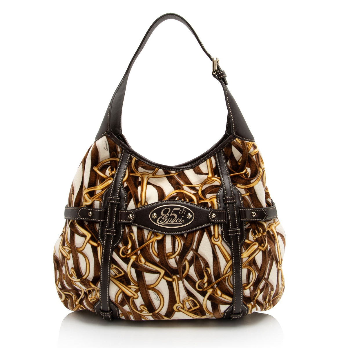 Gucci Velvet Horsebit 85th Anniversary Large Hobo (SHF-ojw6md)