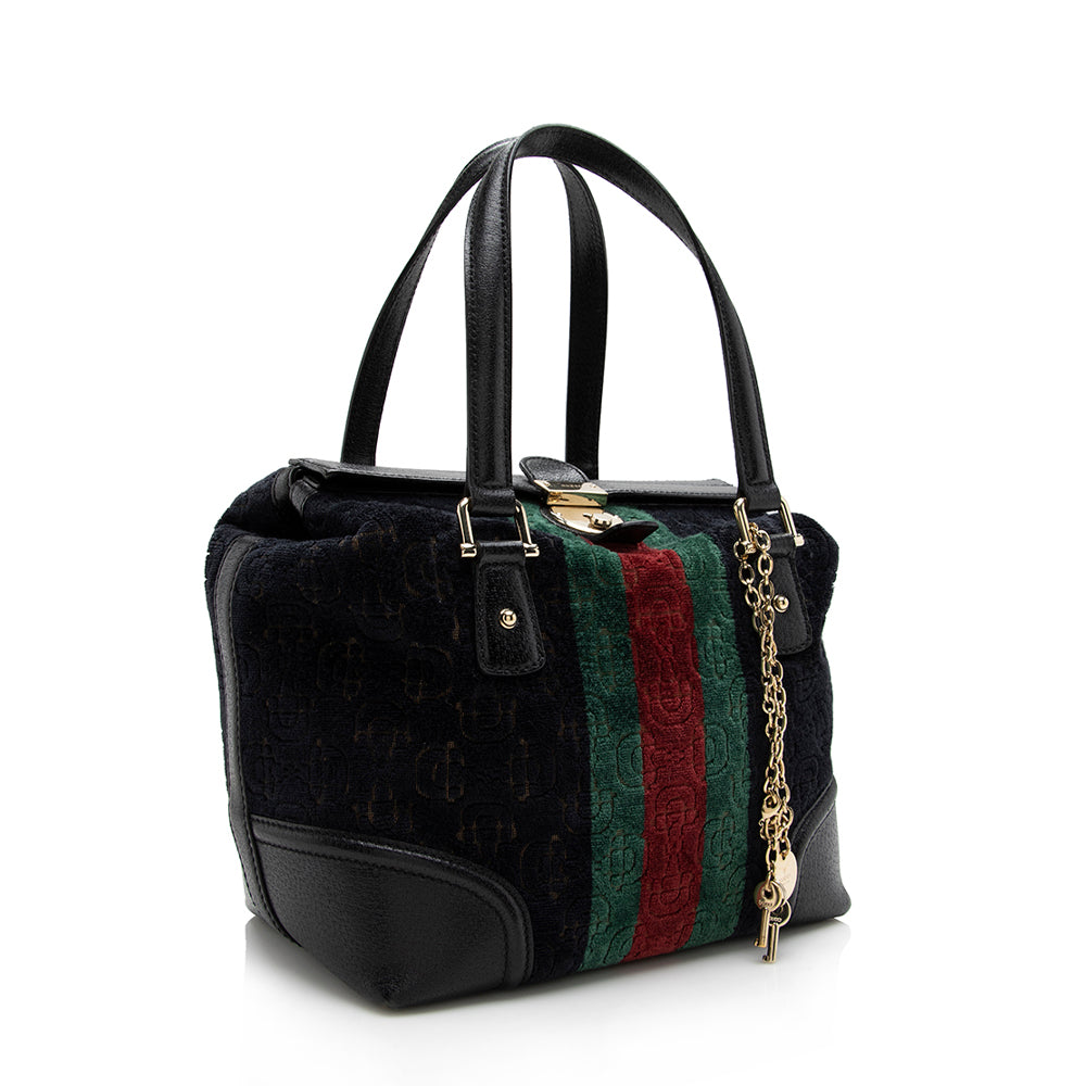 Gucci Velvet Treasure Boston Small Satchel - FINAL SALE (SHF-16567)