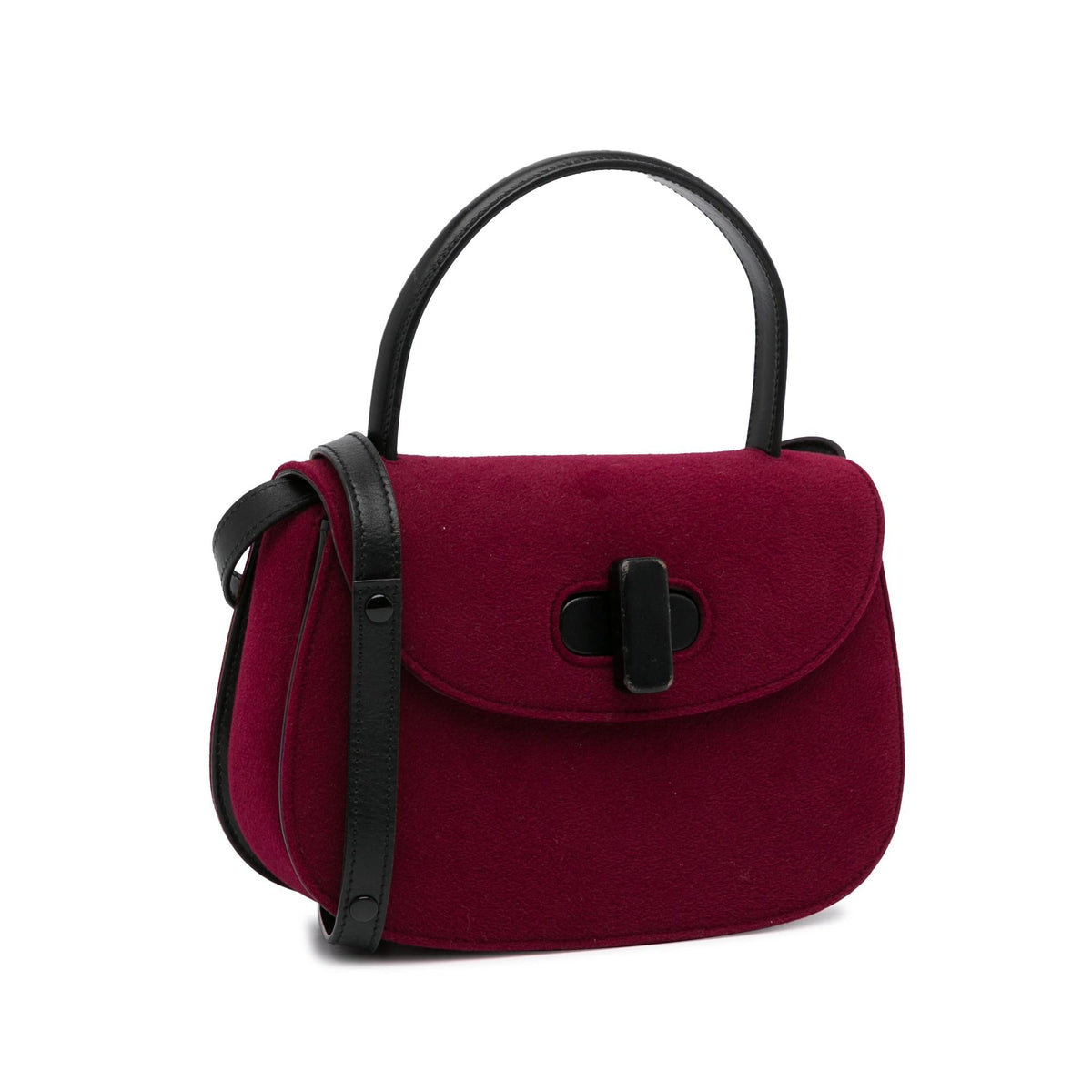 Gucci Velvet Twist Lock Satchel (SHG-LqJTBE)