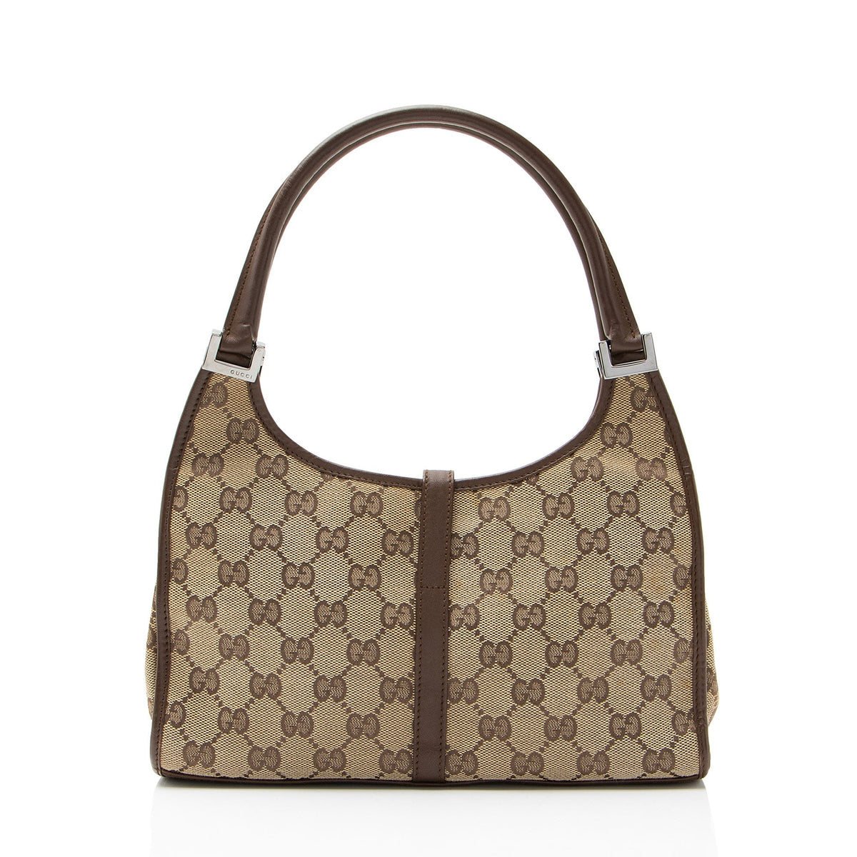 Gucci Vintage GG Canvas Bardot Small Satchel